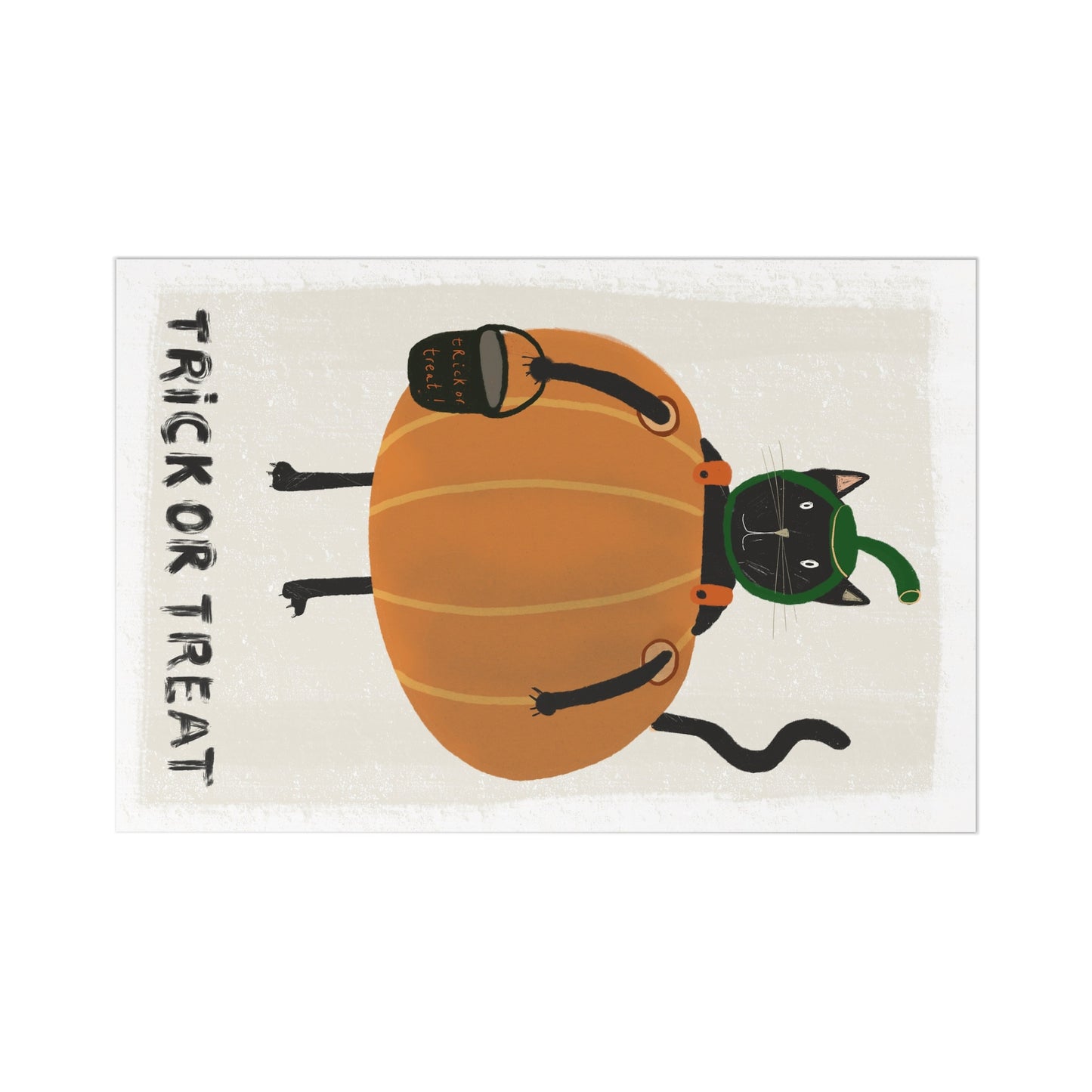 Halloween Postcards, Cat Artwork for Spooky Greetings, Fall Decor, Fun Gifts, Trick or Treat Cards, Party Invitations