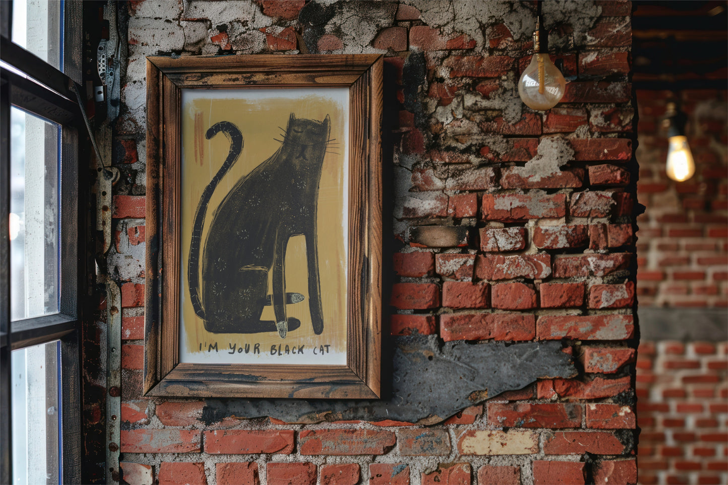 Whimsical Cat Art Print Download