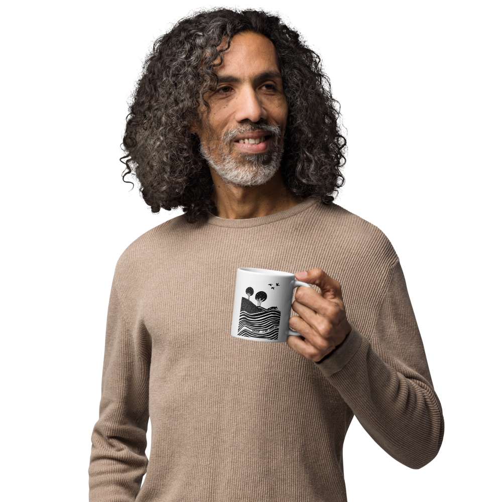 Never Stop Exploring - White glossy mug