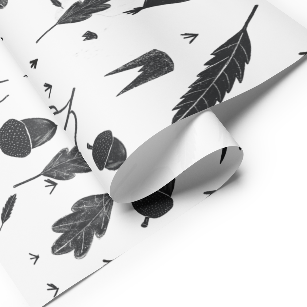 Nature-inspired wrapping paper sheets