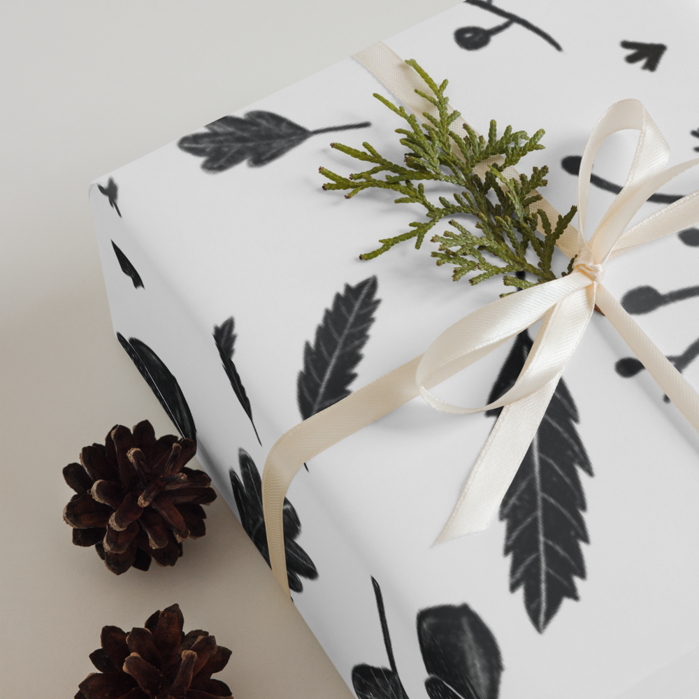 Nature-inspired wrapping paper sheets