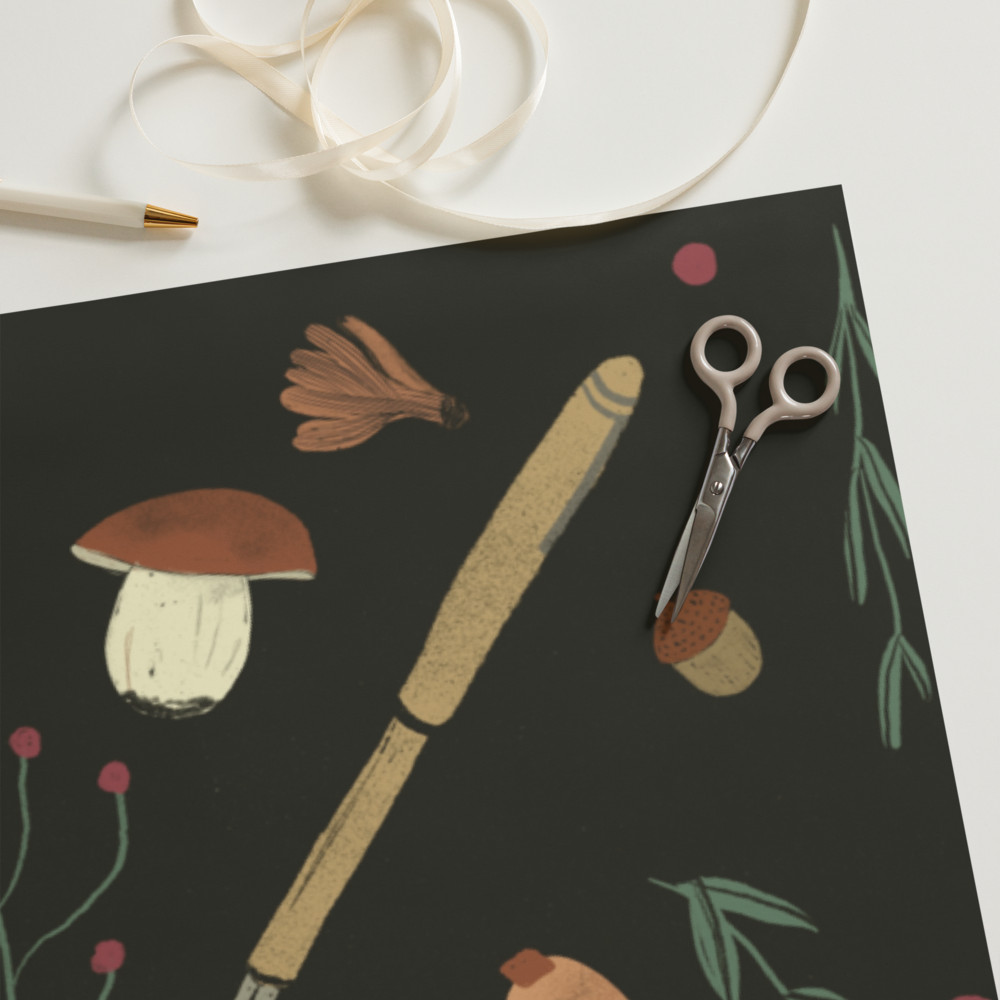 Fall theme wrapping paper sheets