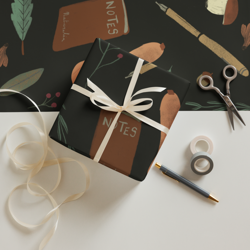 Fall theme wrapping paper sheets