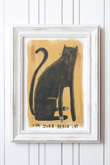 Whimsical Cat Art Print Download