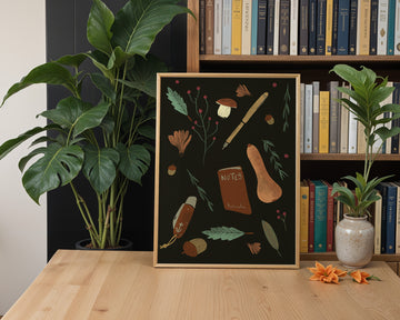 Autumn Nature Flat Lay Illustration