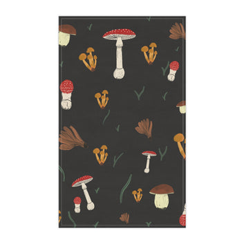 Mushroom Tea Towel – Illustrated Kitchen Towel for Cooking & Nature Lovers