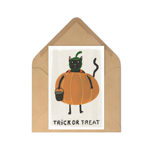 Halloween Postcards, Cat Artwork for Spooky Greetings, Fall Decor, Fun Gifts, Trick or Treat Cards, Party Invitations