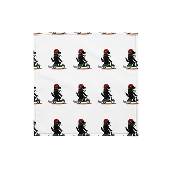 Dog on a vespa illustration all-over print dog bandana