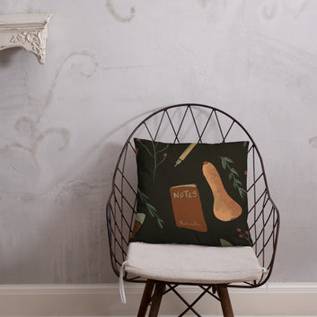 Fall Stories in Ink Pillow