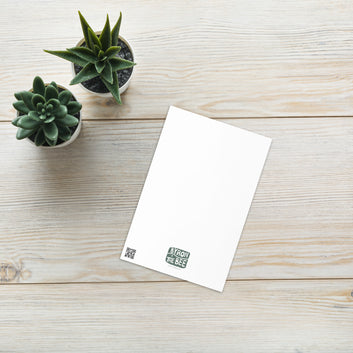 We are moving illustrated card. Greeting card with envelope