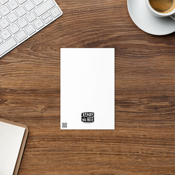 Never stop exploring greeting card with envelope