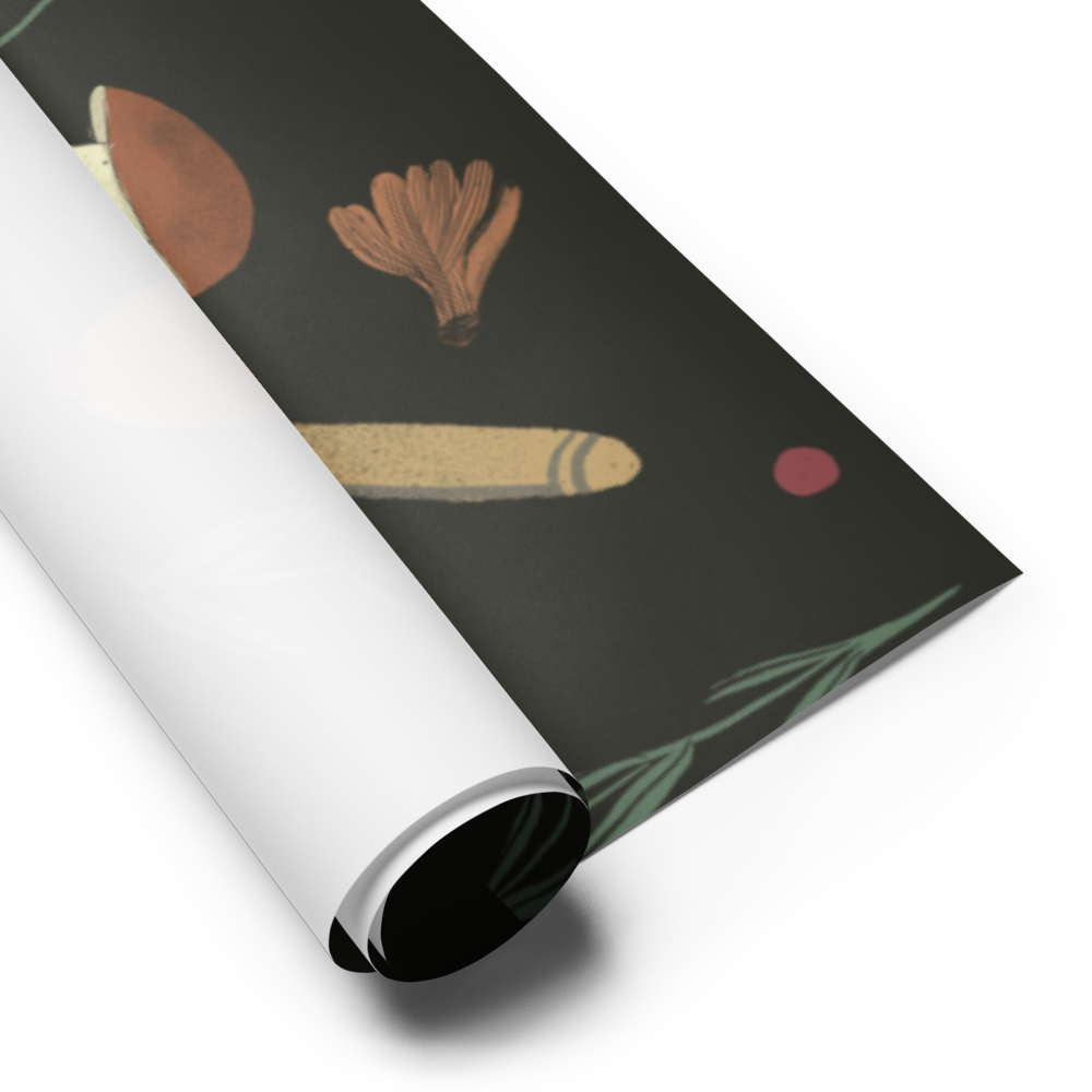 Fall theme wrapping paper sheets