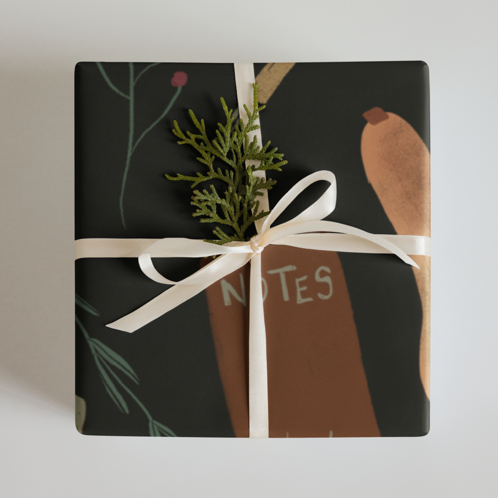 Fall theme wrapping paper sheets